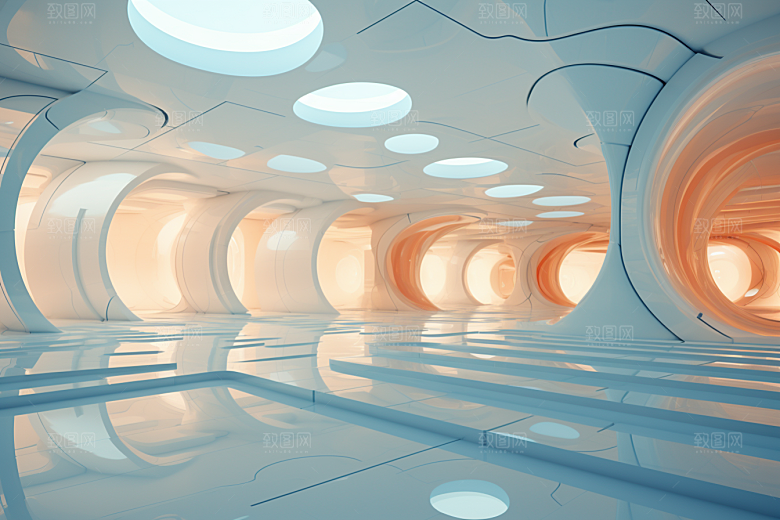 C4D科幻空间空间想象力背景