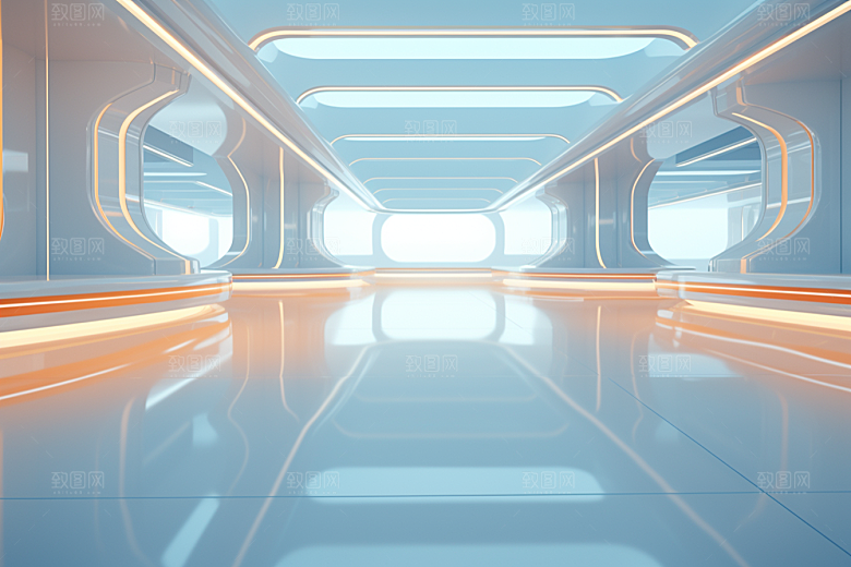 C4D科幻空间想象力科技背景