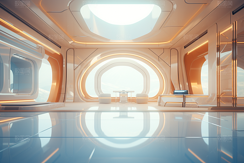 C4D科幻空间科技渲染背景