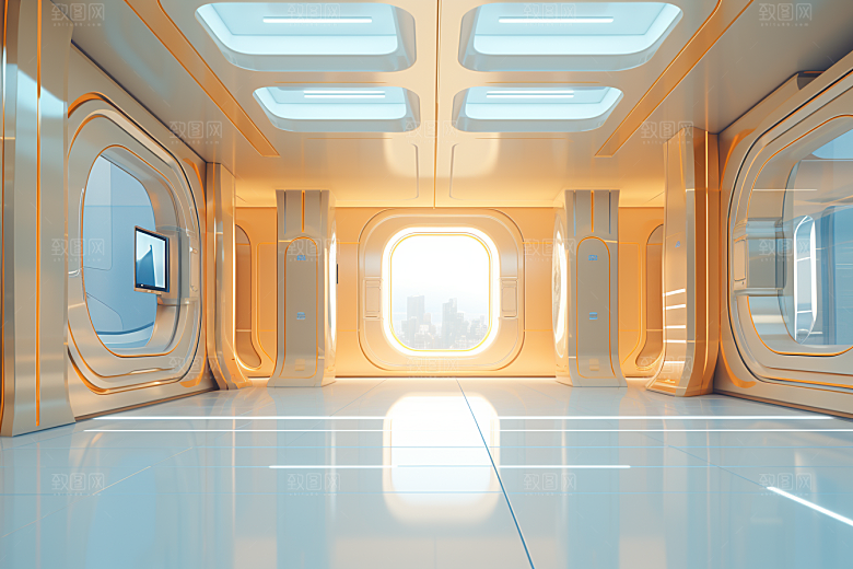 C4D科幻空间想象力3D背景