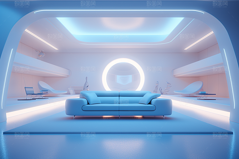 C4D科幻空间3D想象力背景