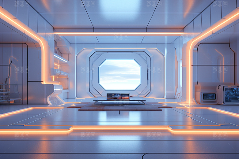 C4D科幻空间高清模型背景
