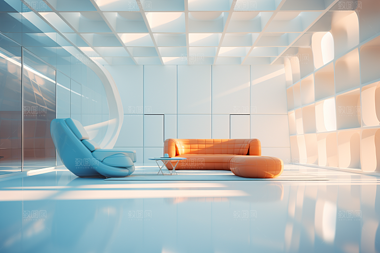 C4D科幻空间立体科技背景