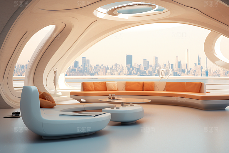 C4D科幻空间想象力效果背景