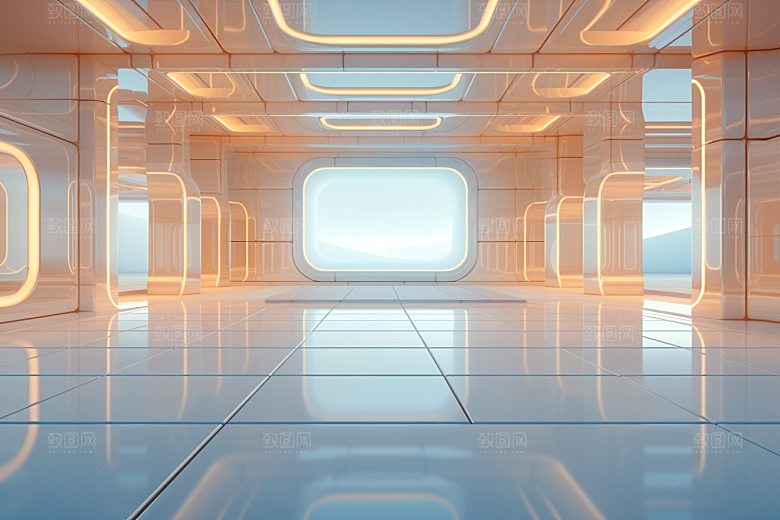 C4D科幻空间立体高清背景