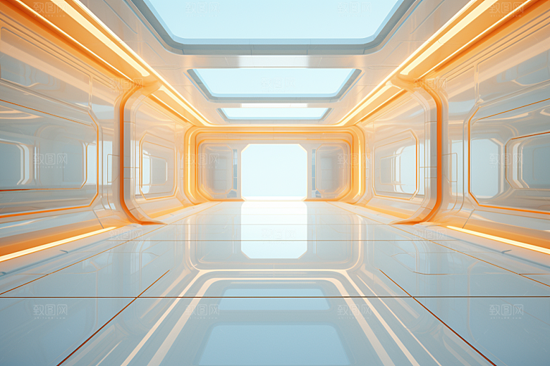 C4D科幻空间效果渲染背景
