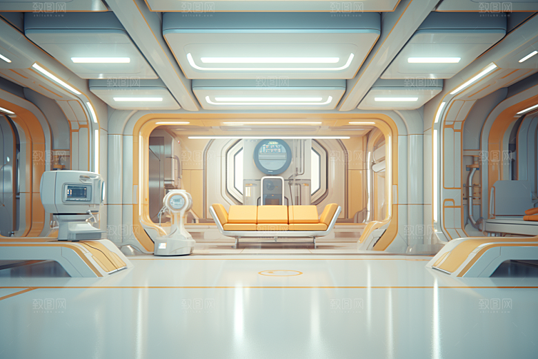 C4D科幻空间模型3D背景