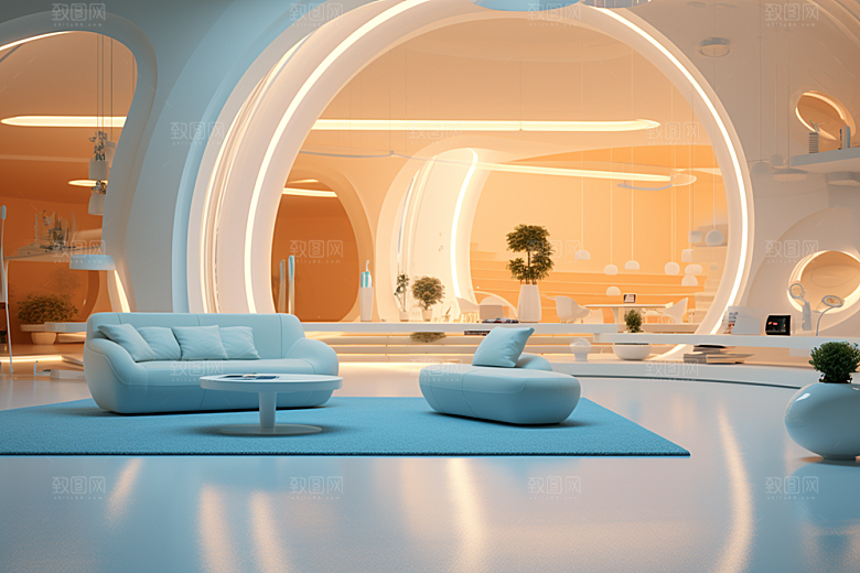 C4D科幻空间科技效果背景