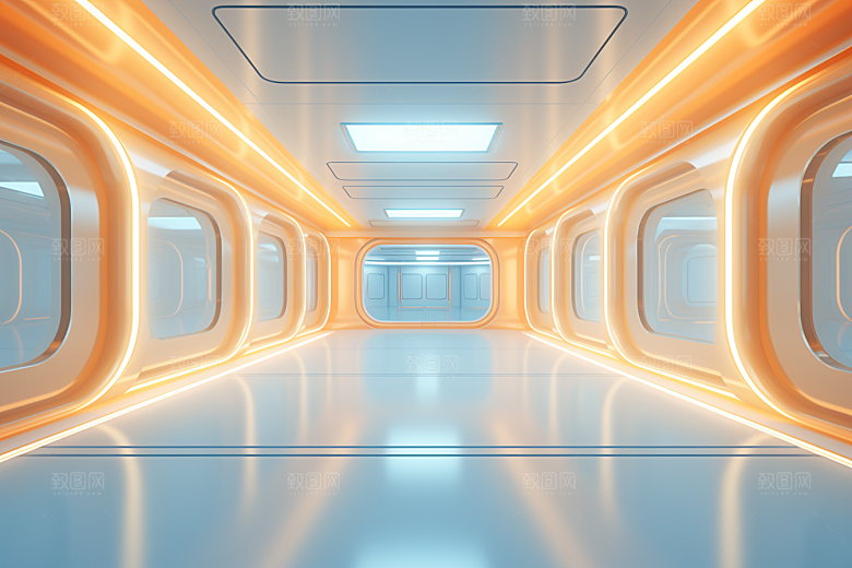 C4D科幻空间高清立体背景