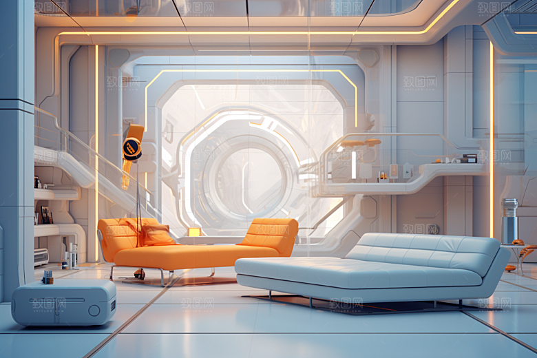 C4D科幻空间想象力立体背景