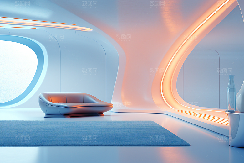 C4D科幻空间想象力模型背景