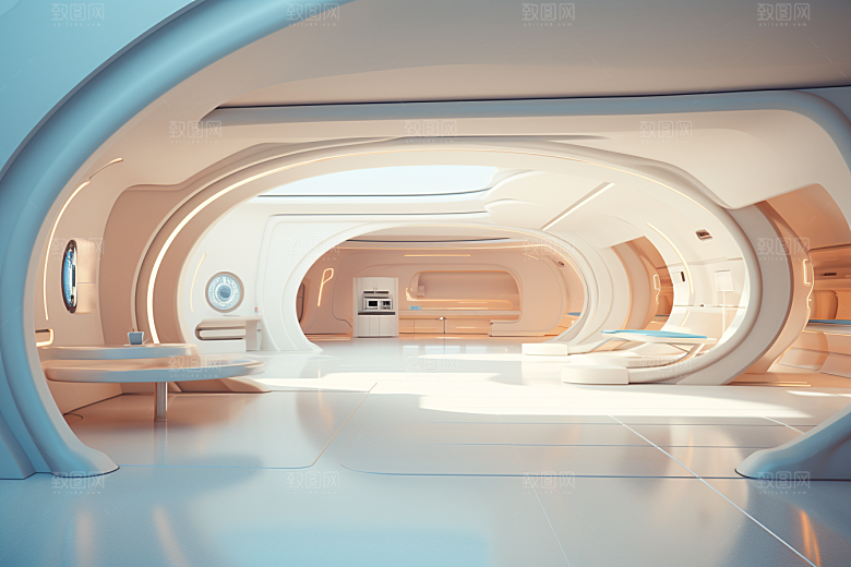 C4D科幻空间模型高清背景