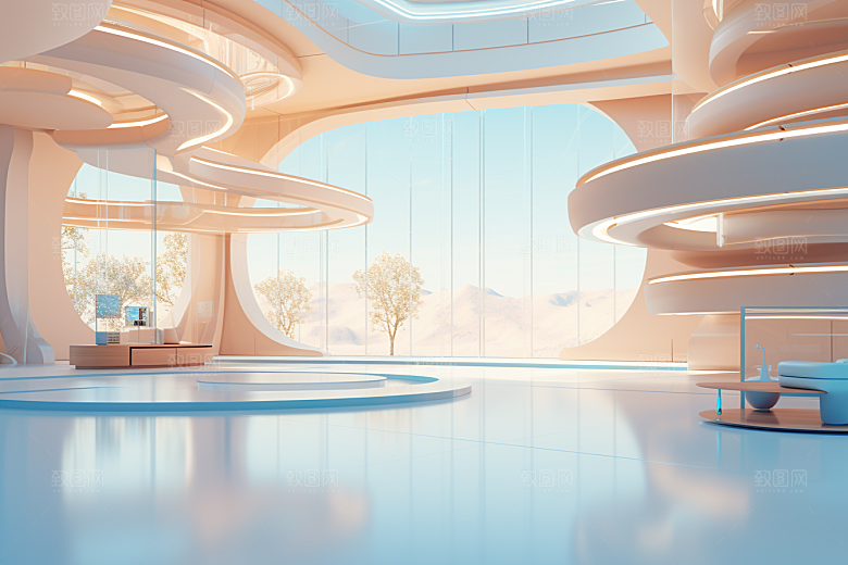 C4D科幻空间效果空间背景