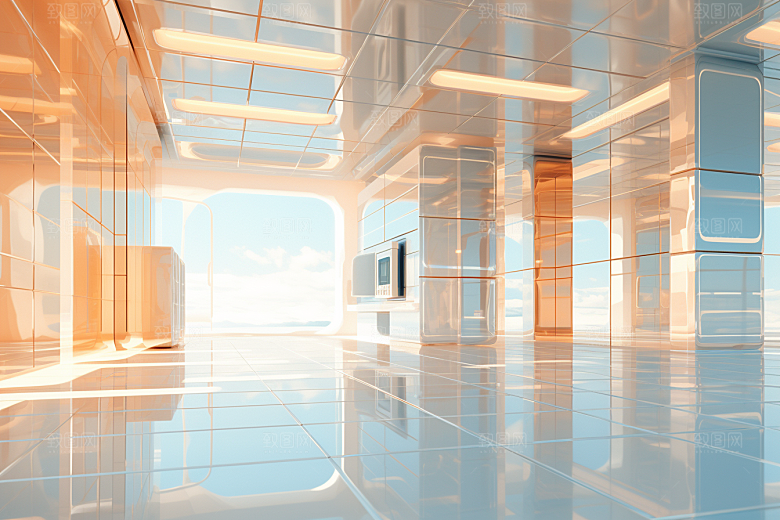 C4D科幻空间3D效果背景