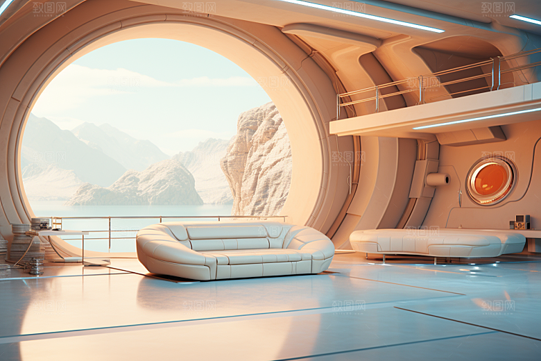 C4D科幻空间渲染3D背景