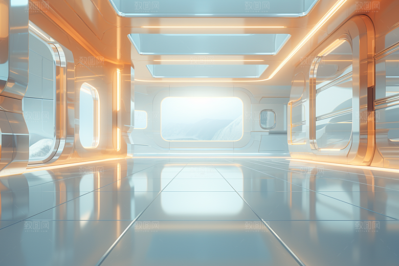 C4D科幻空间想象力模型背景