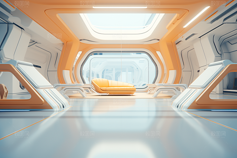 C4D科幻空间立体空间背景