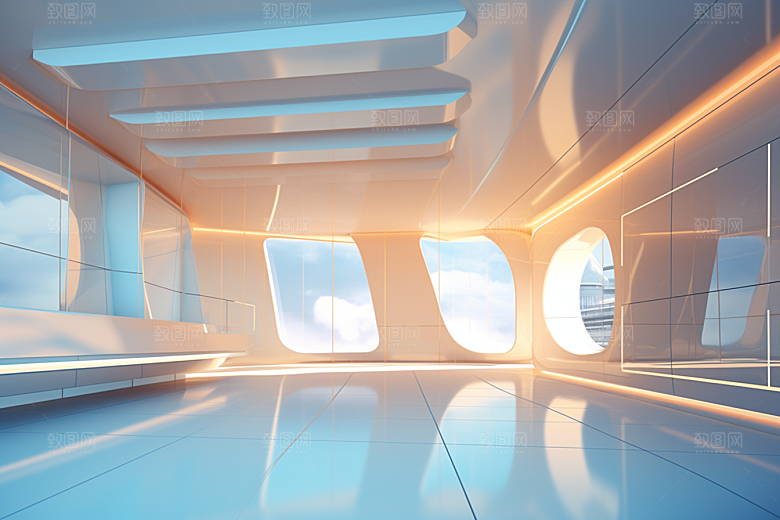 C4D科幻空间渲染高清背景