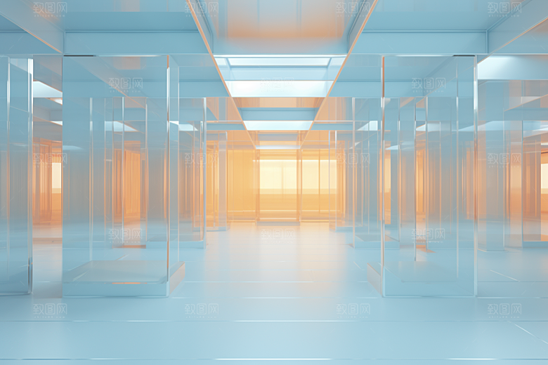 C4D科幻空间渲染模型背景