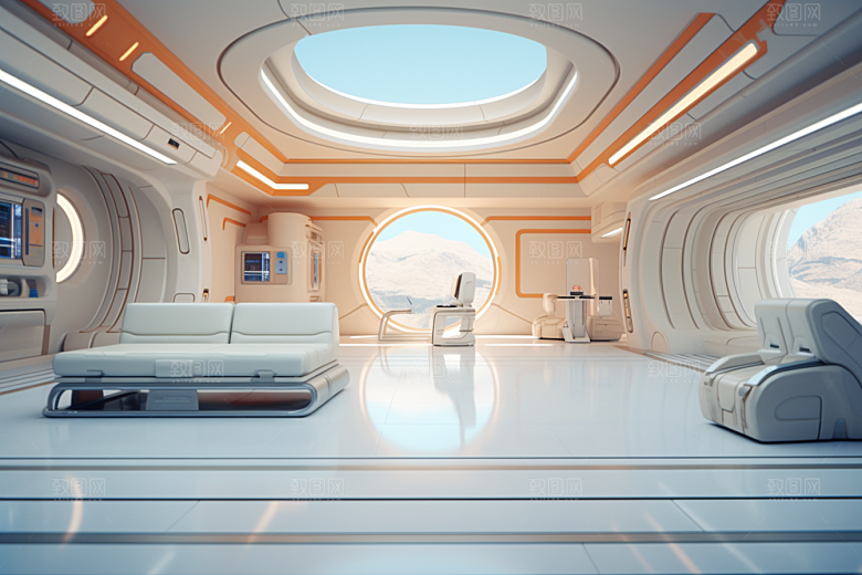 C4D科幻空间模型未来感背景