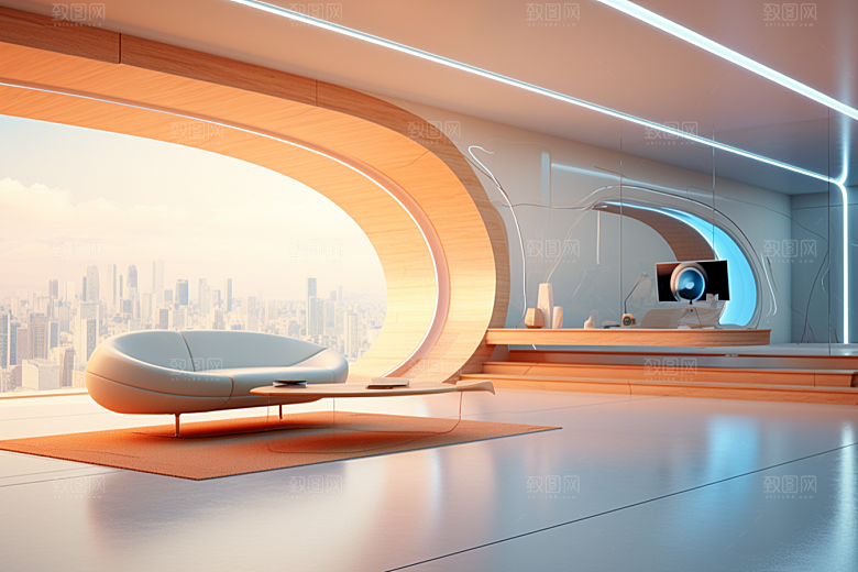 C4D科幻空间科技想象力背景
