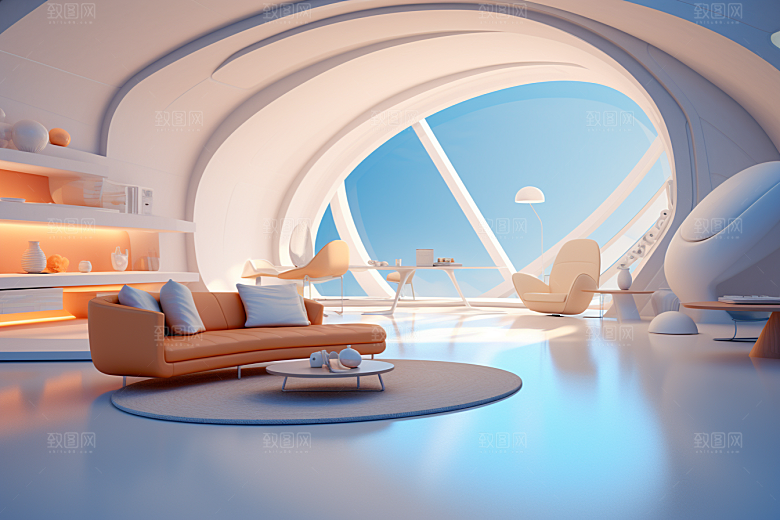 C4D科幻空间未来感高清背景