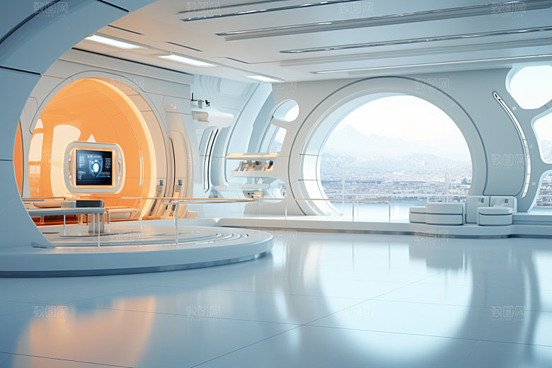 C4D科幻空间效果模型背景