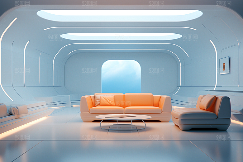 C4D科幻空间效果3D背景