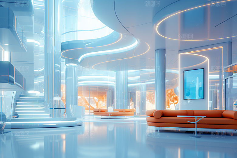 C4D科幻空间3D渲染背景
