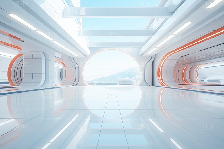 C4D科幻空间未来感空间背景