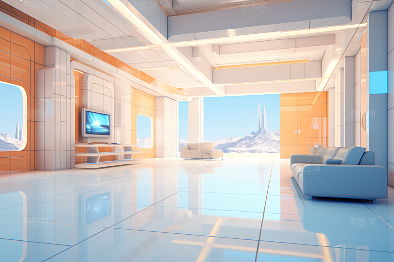 C4D科幻空间想象力渲染背景