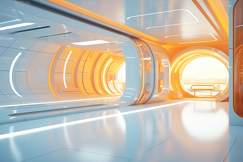 C4D科幻空间渲染3D背景