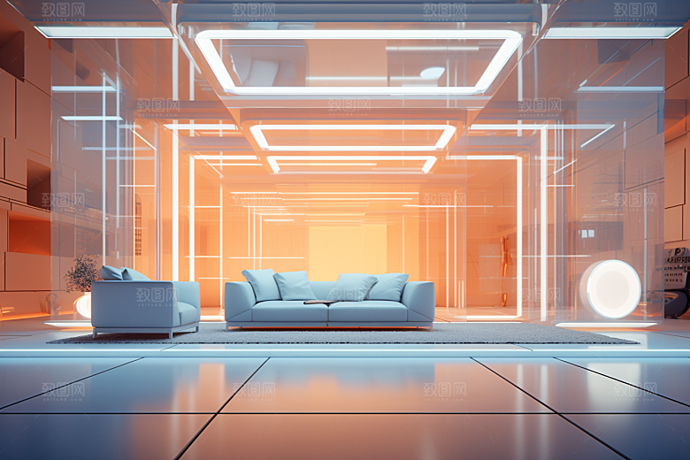 C4D科幻空间科技立体背景