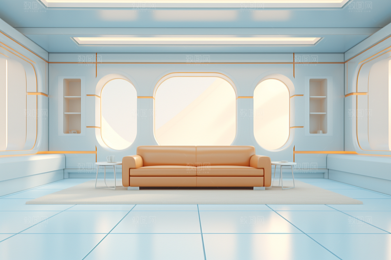 C4D科幻空间科技模型背景
