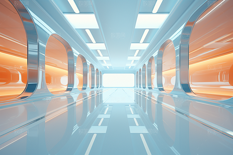 C4D科幻空间科技想象力背景
