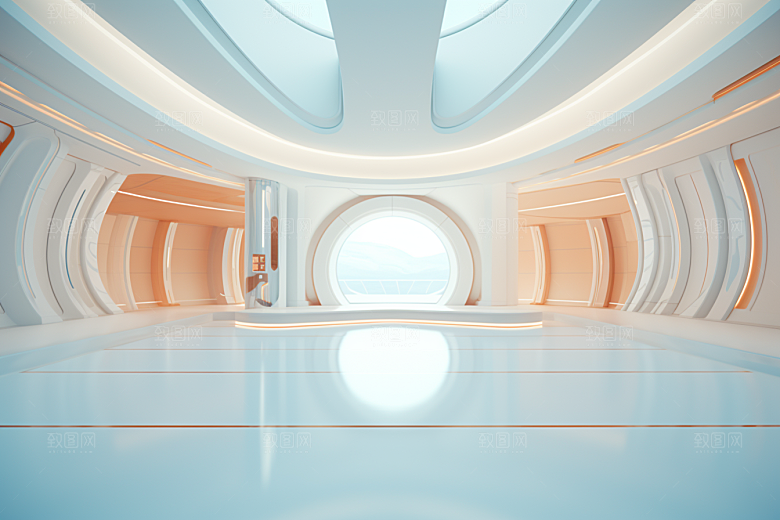 C4D科幻空间3D模型背景