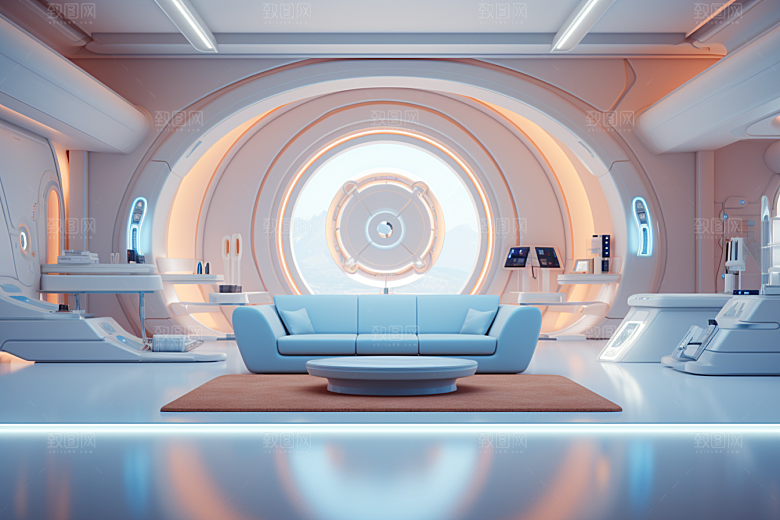 C4D科幻空间渲染未来感背景