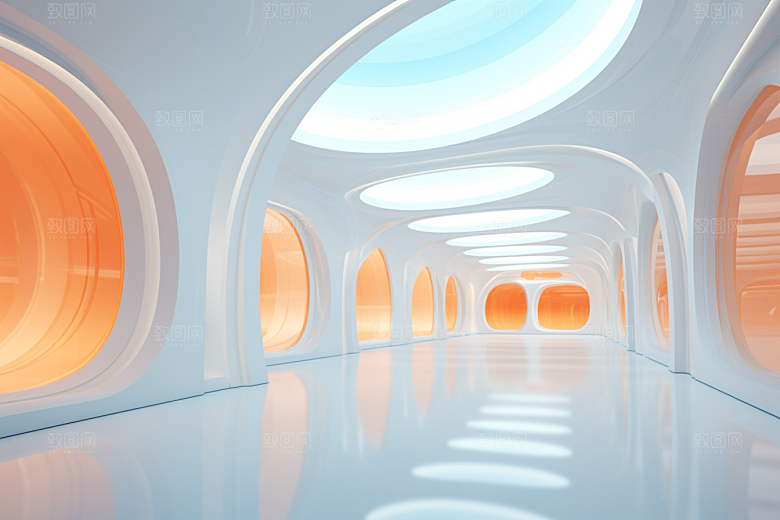 C4D科幻空间模型高清背景
