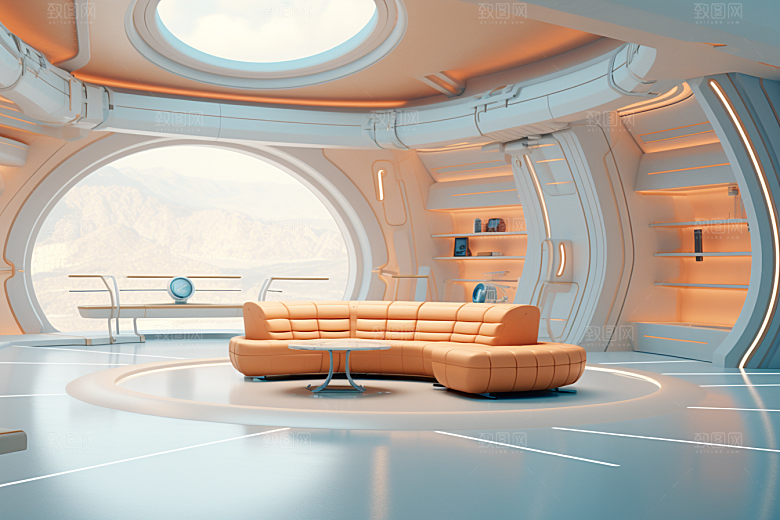 C4D科幻空间高清立体背景