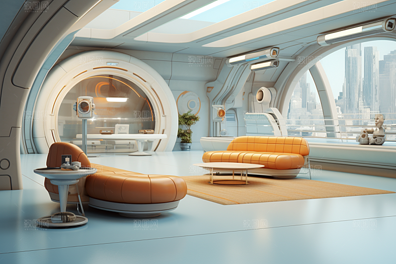 C4D科幻空间3D科技背景