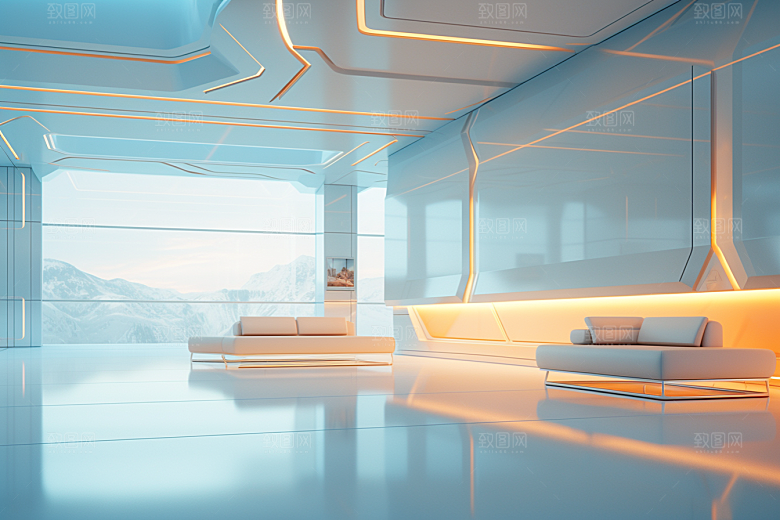 C4D科幻空间科技渲染背景
