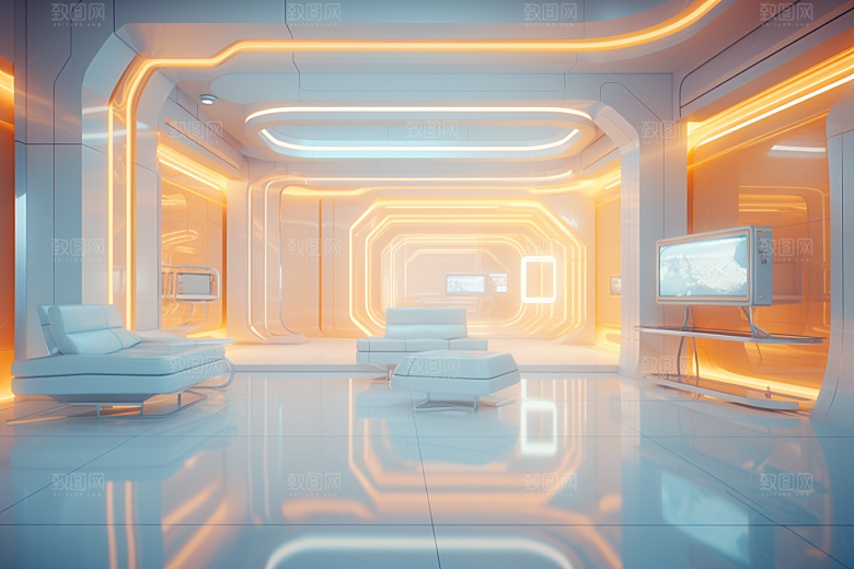C4D科幻空间想象力渲染背景