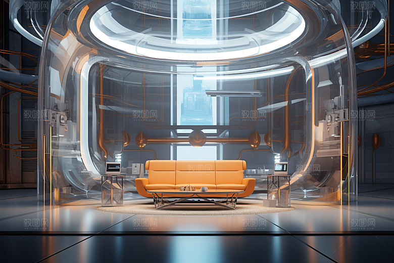 C4D科幻空间立体想象力背景