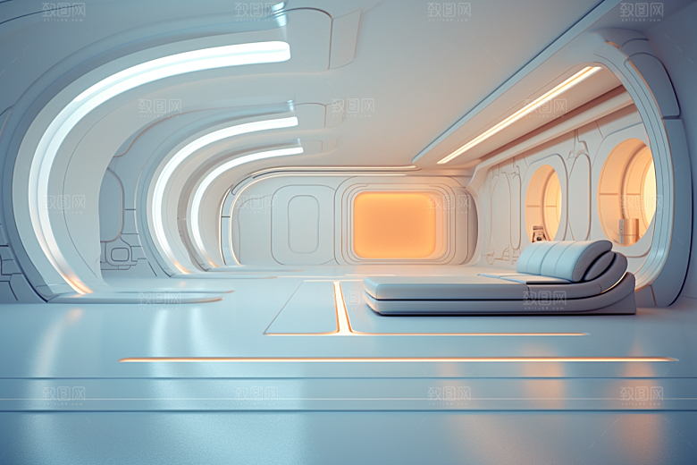 C4D科幻空间科技渲染背景