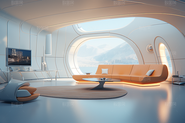 C4D科幻空间空间模型背景