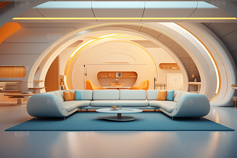 C4D科幻空间未来感高清背景