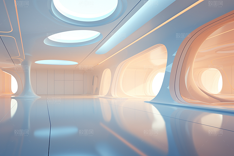 C4D科幻空间科技立体背景