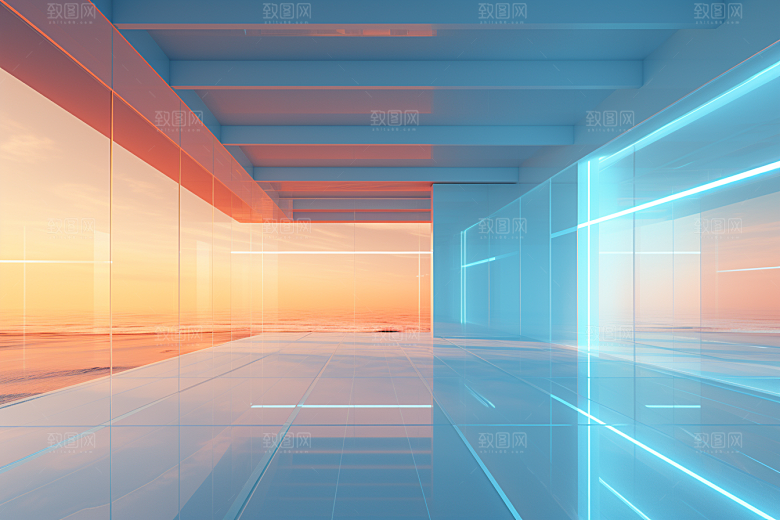C4D科幻空间渲染未来感背景