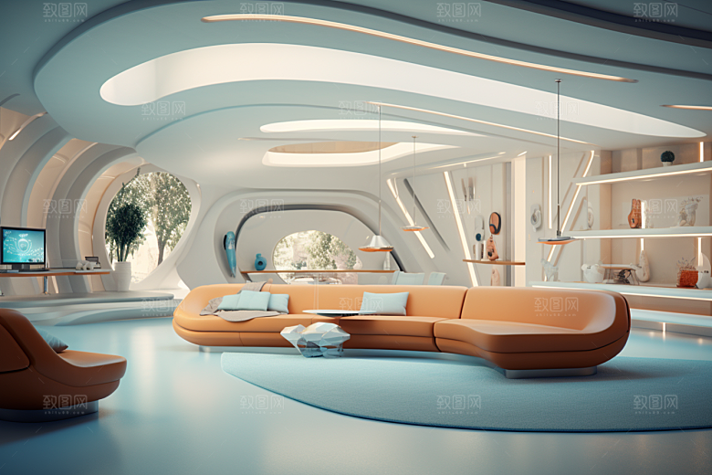 C4D科幻空间想象力高清背景