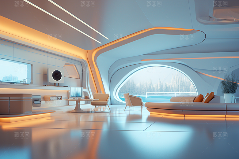 C4D科幻空间渲染3D背景